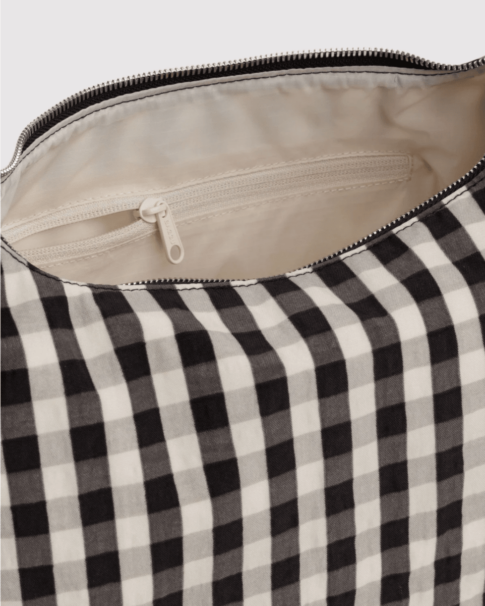 Sac Meringue Baggu Gingham Crème et Noir - Ex-voto