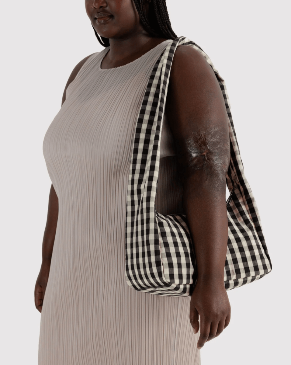 Sac Meringue Baggu Gingham Crème et Noir - Ex-voto