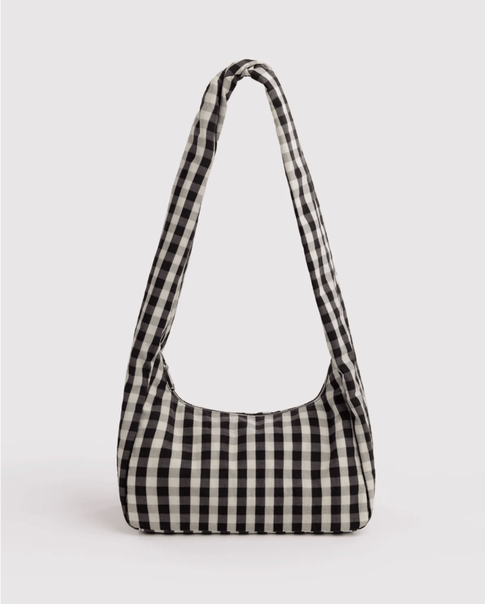 Sac Meringue Baggu Gingham Crème et Noir - Ex-voto