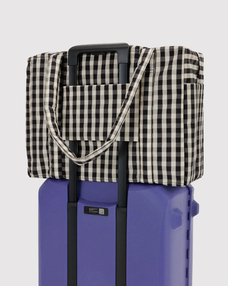 Sac Nuage Carry-on Baggu Black and Cream Gingham - Ex-voto