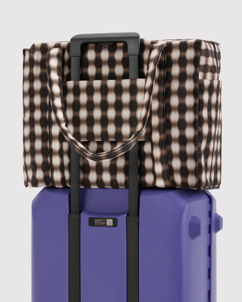 Sac Nuage Carry - on Baggu Blurred Gingham Brown - Ex - voto