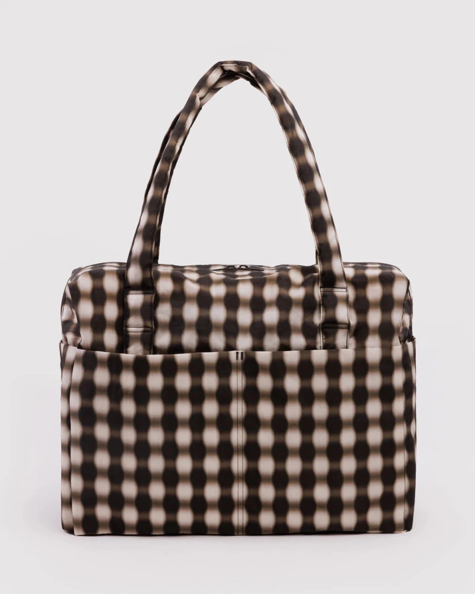 Sac Nuage Carry - on Baggu Blurred Gingham Brown - Ex - voto