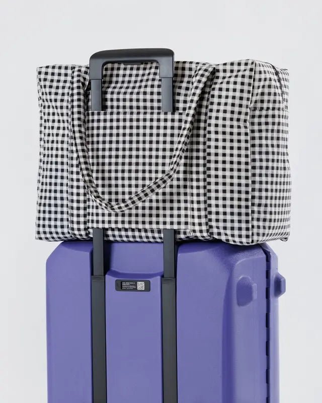 Sac Nuage Carry - on Baggu Gingham Noir et Blanc - Ex - voto