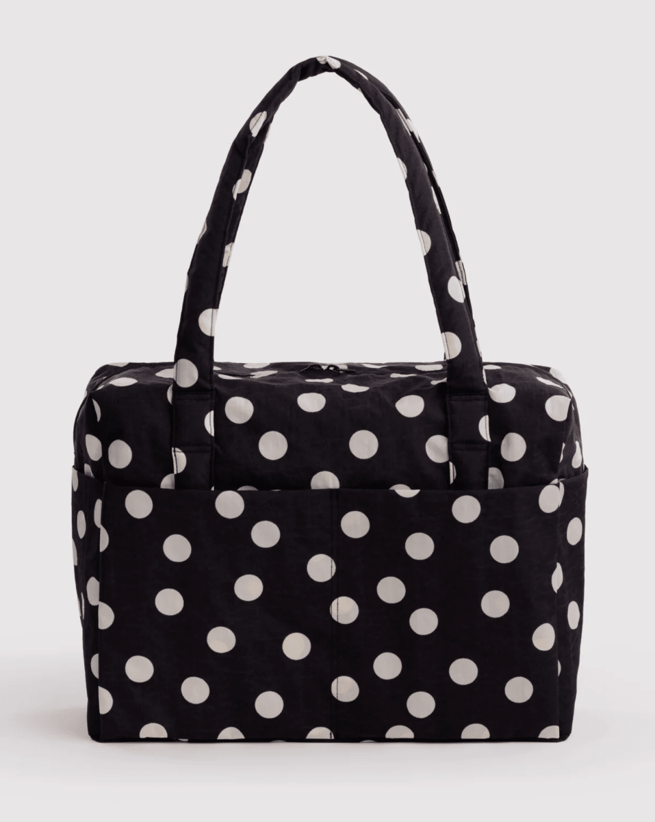 Sac Nuage Carry-on Baggu Noir à Pois Crèmes - Ex-voto