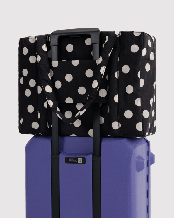 Sac Nuage Carry-on Baggu Noir à Pois Crèmes - Ex-voto