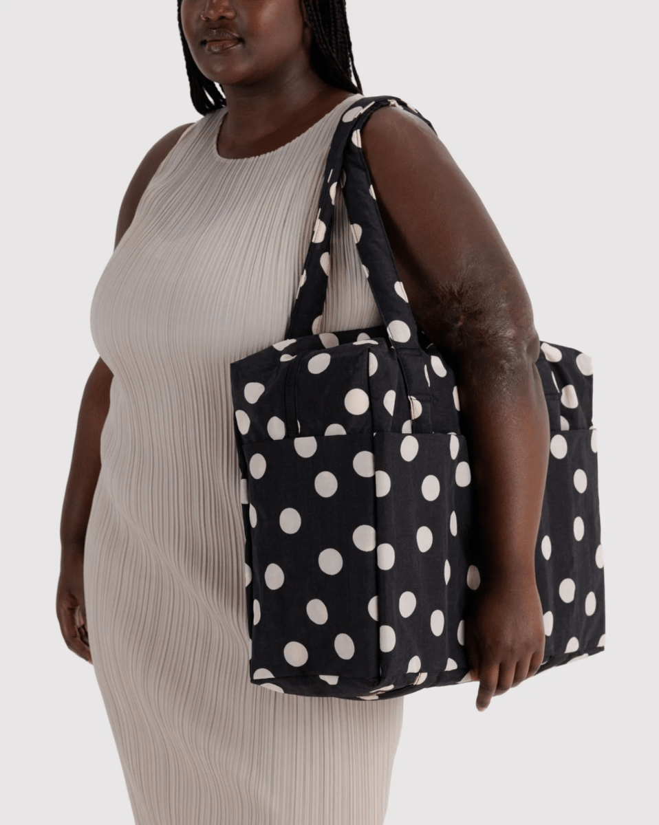 Sac Nuage Carry-on Baggu Noir à Pois Crèmes - Ex-voto