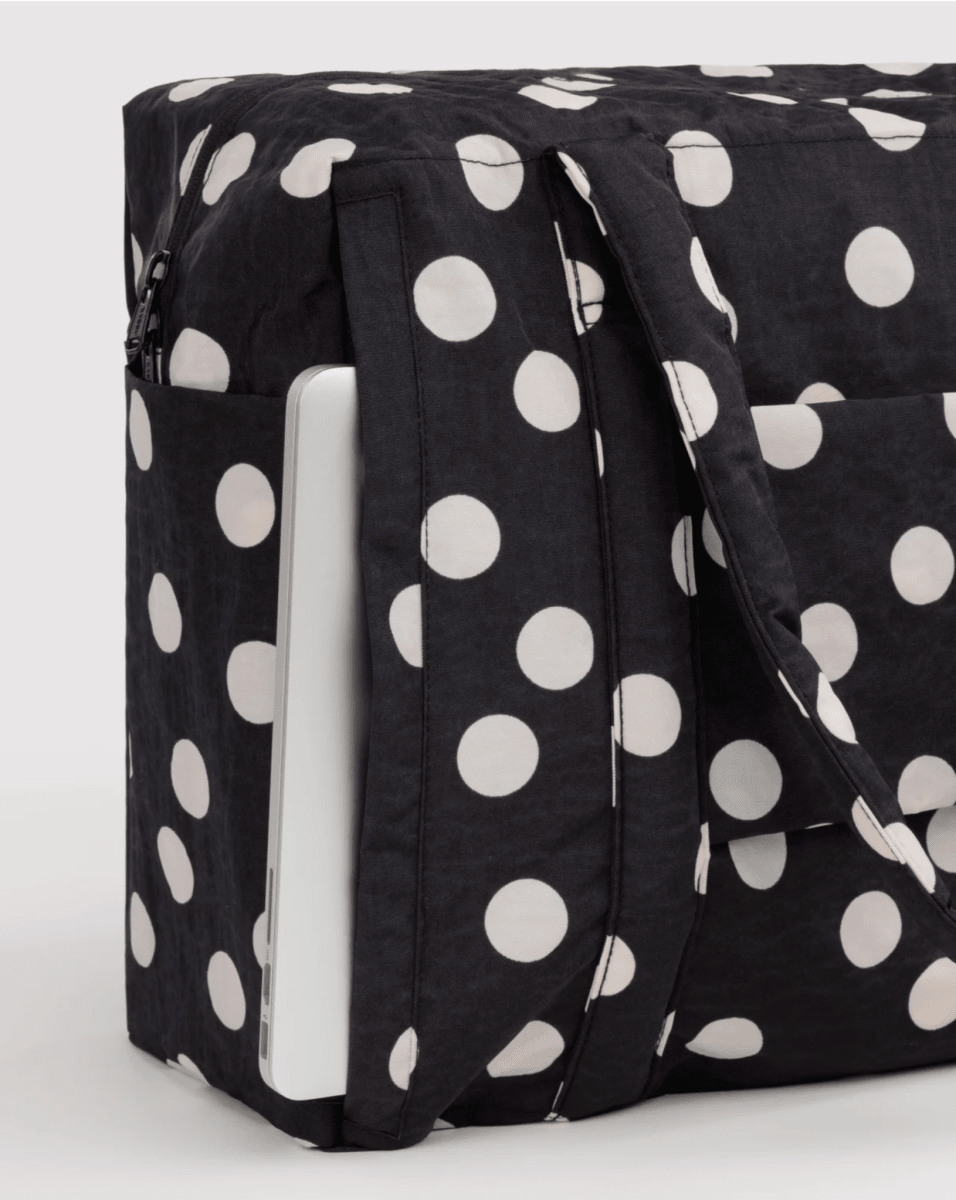 Sac Nuage Carry-on Baggu Noir à Pois Crèmes - Ex-voto