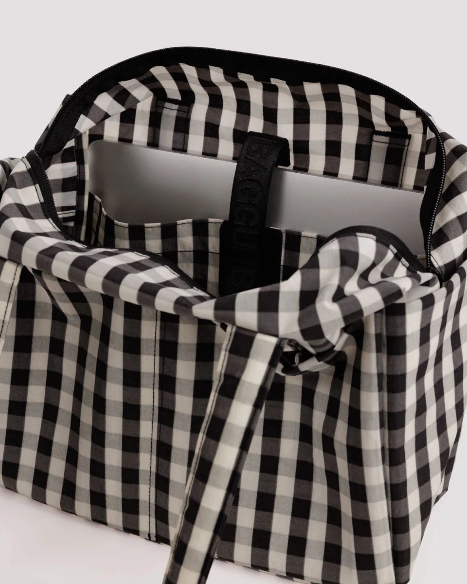 Sac Nuage Everyday Baggu Black and Cream Gingham - Ex-voto