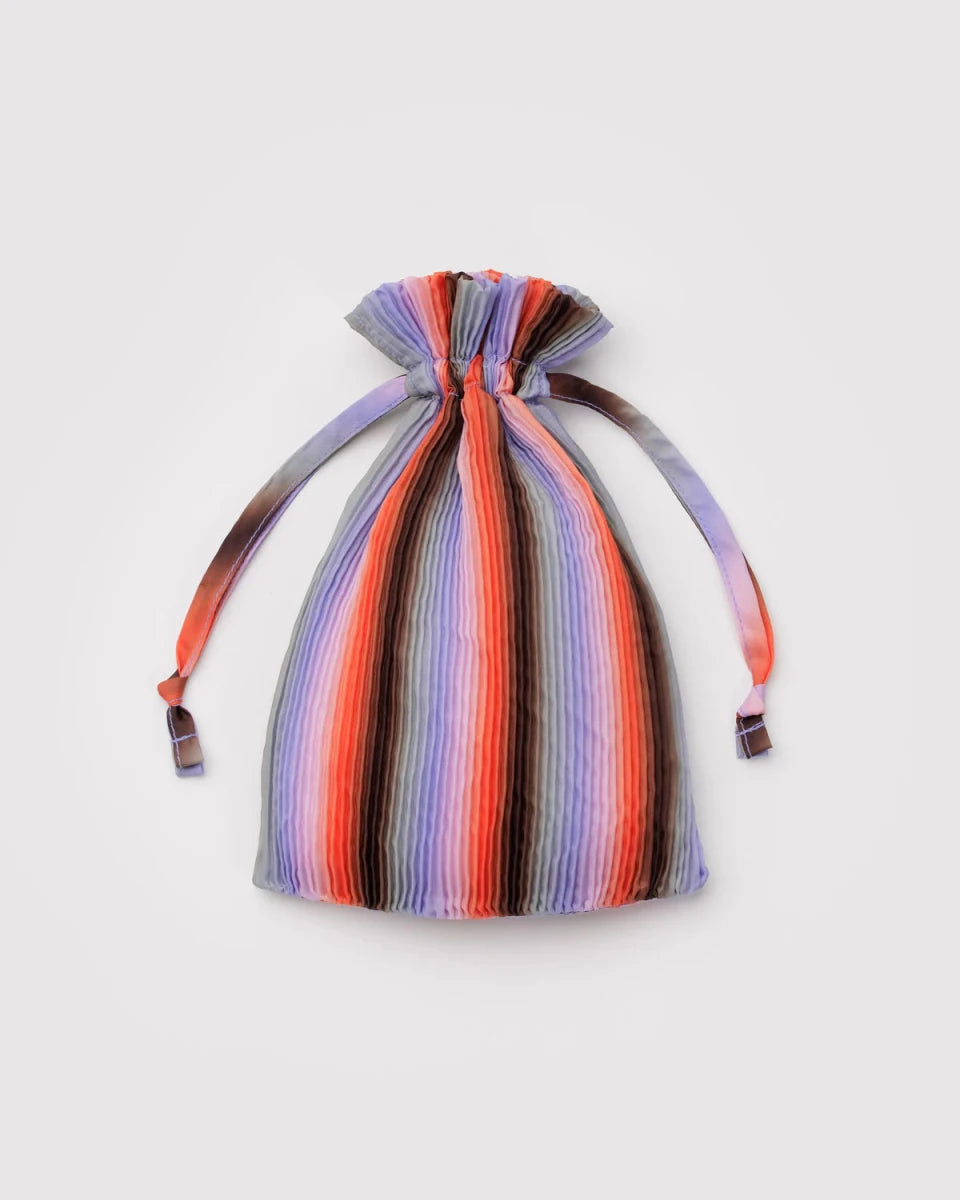 Sac Réutilisable Plissé Baggu Gradient Stripe Poppy & Lilac - Ex - voto