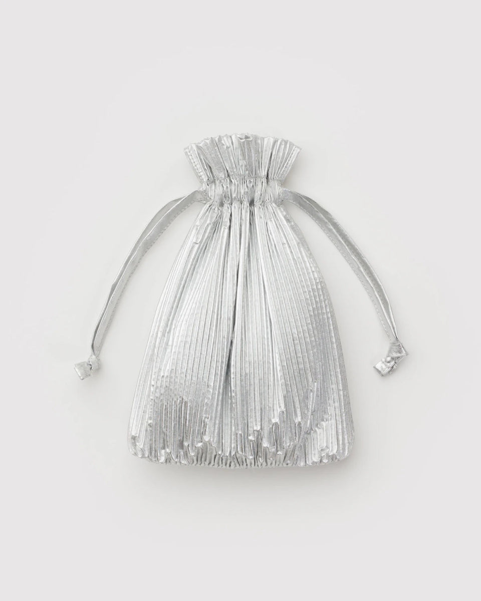 Sac Réutilisable Plissé Baggu Métallique Argent - Ex - voto