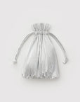 Sac Réutilisable Plissé Baggu Métallique Argent - Ex - voto