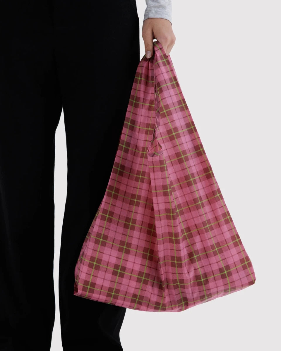 Sac Réutilisable Standard Baggu Azalea Pink Tartan - Ex-voto
