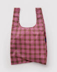 Sac Réutilisable Standard Baggu Azalea Pink Tartan - Ex-voto