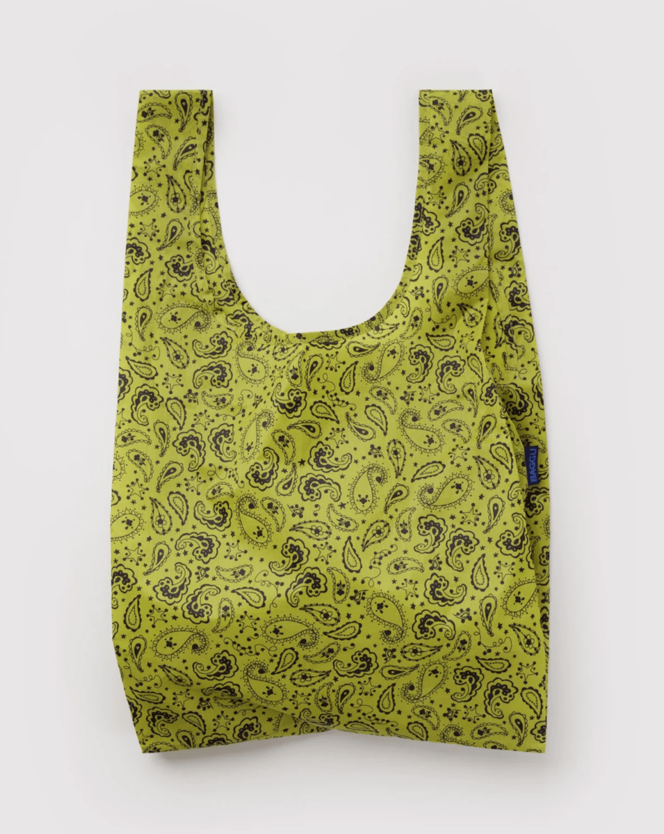Sac Réutilisable Standard Baggu Chartreuse Paisley - Ex-voto