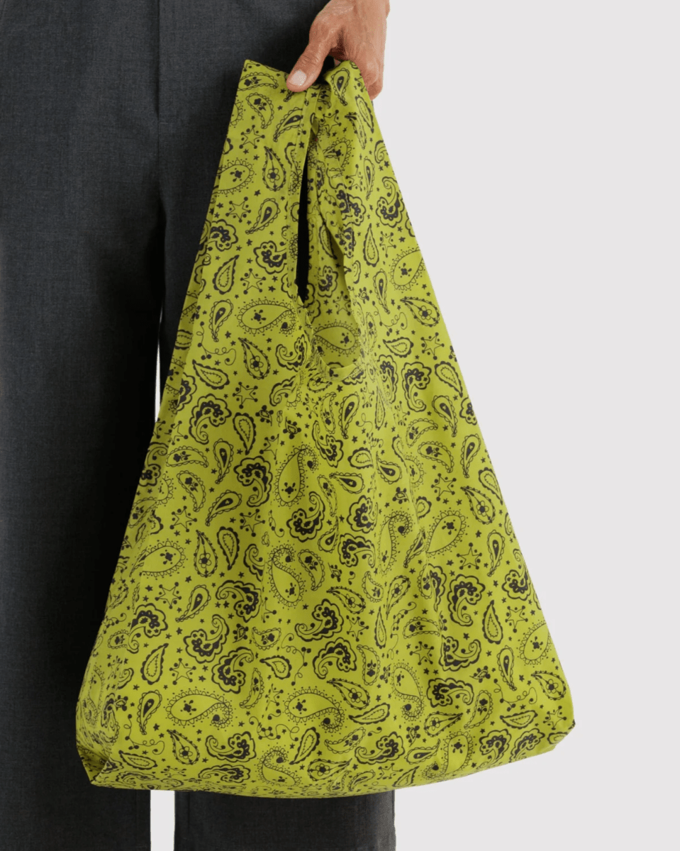 Sac Réutilisable Standard Baggu Chartreuse Paisley - Ex-voto