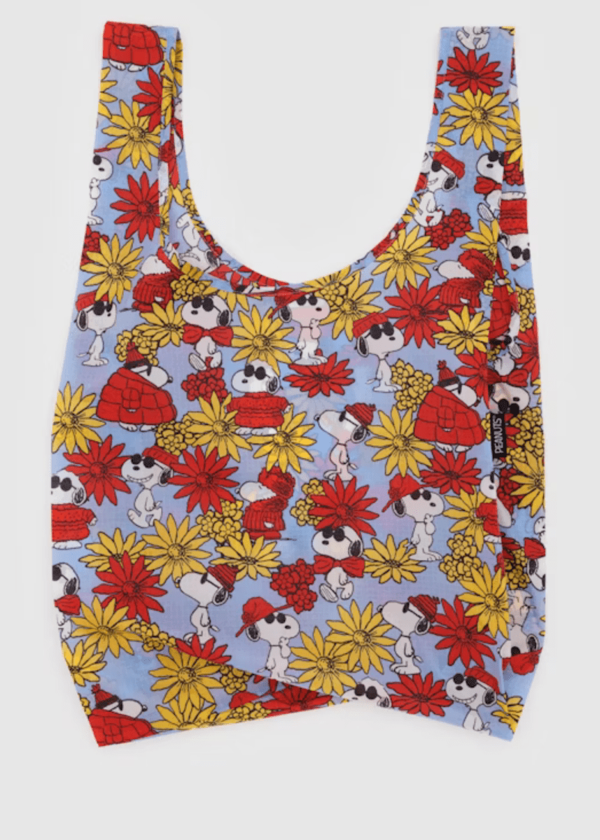 Sac Réutilisable Standard Baggu Floral Snoopy - Ex - voto