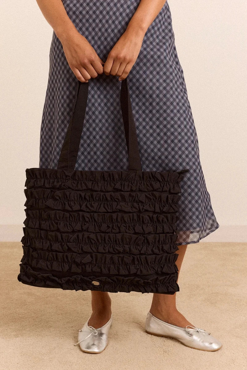 Sac Sander Frill Noir Damson Madder - Ex-voto