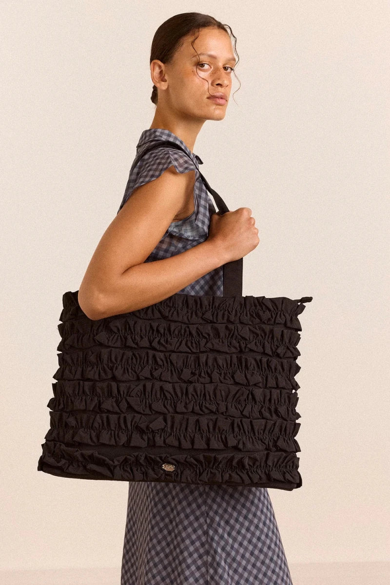 Sac Sander Frill Noir Damson Madder - Ex-voto