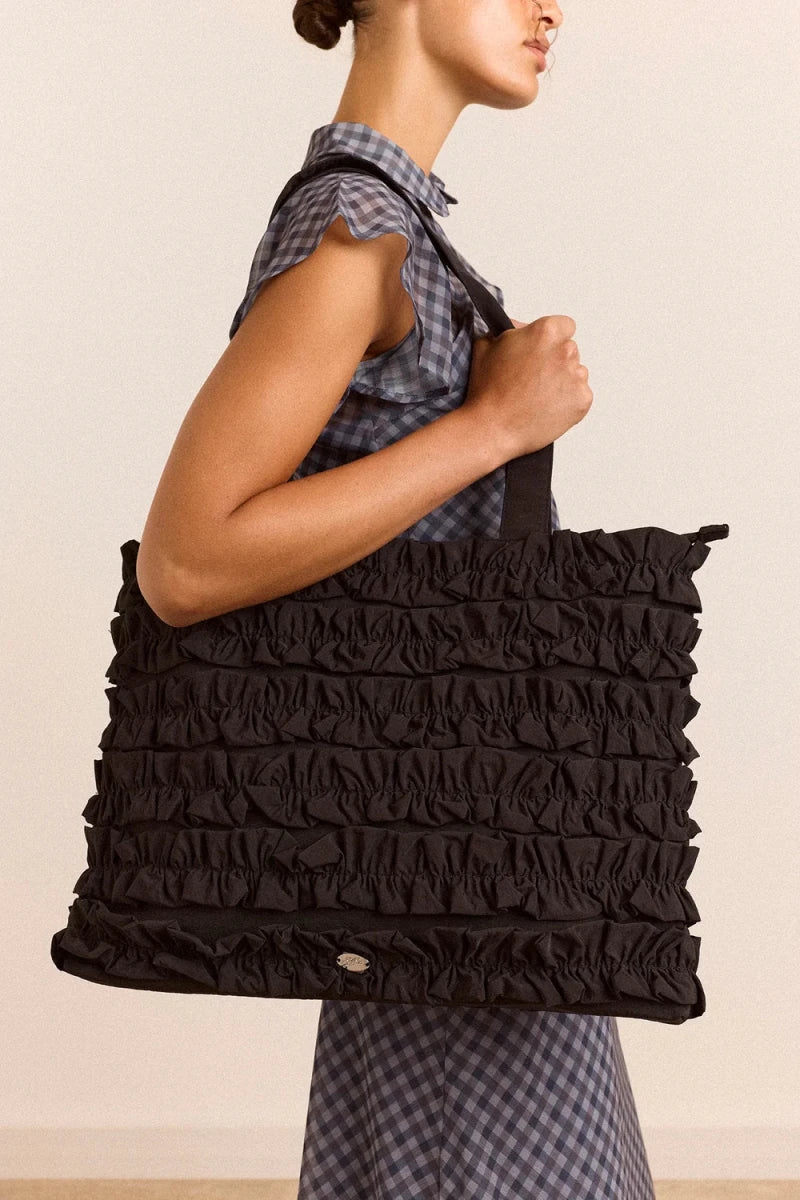 Sac Sander Frill Noir Damson Madder - Ex-voto