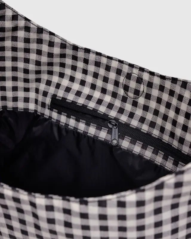 Sac Sling Large Baggu Gingham Noir et Blanc - Ex - voto