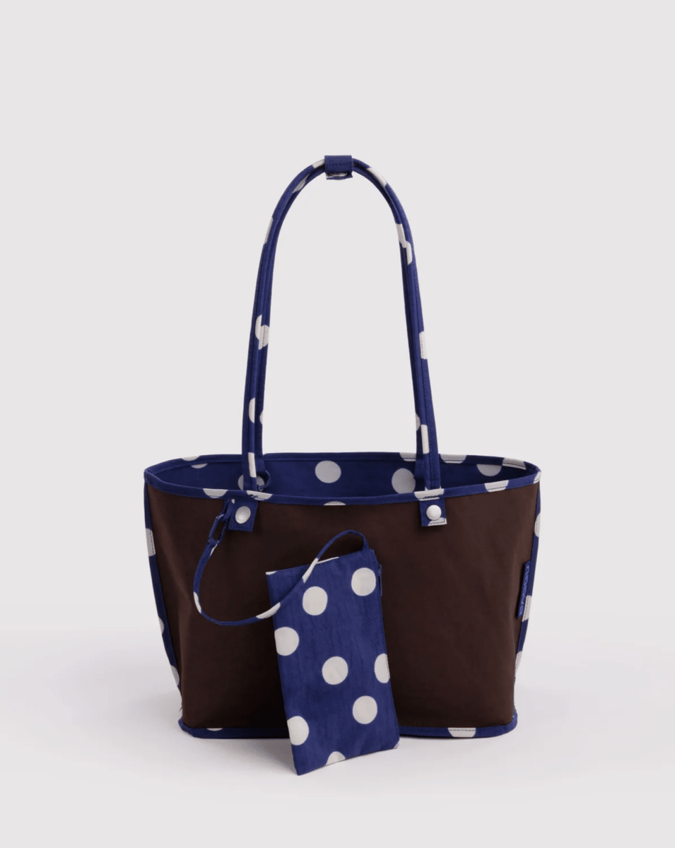 Sac Tote Réversible Medium Baggu Navy Polka Dot Mix - Ex-voto
