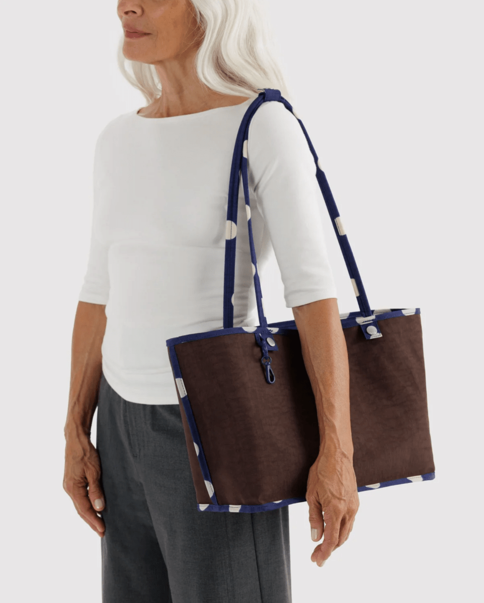 Sac Tote Réversible Medium Baggu Navy Polka Dot Mix - Ex-voto