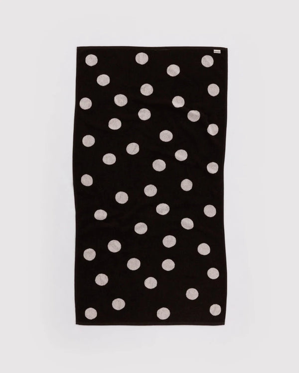 Serviette de Bain Baggu Cream and Black Polka Dot - Ex-voto