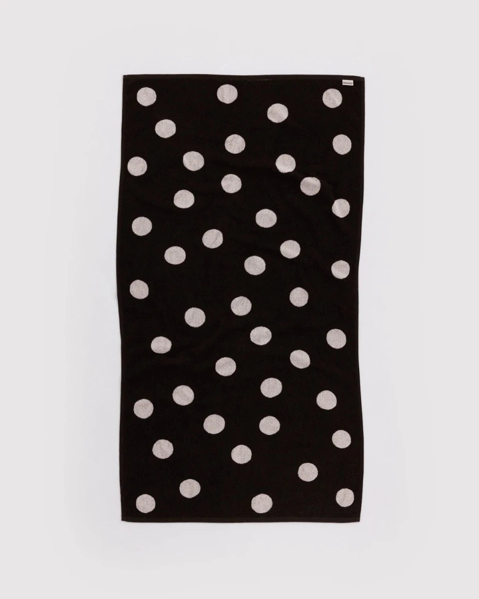 Serviette de Bain Baggu Cream and Black Polka Dot - Ex-voto