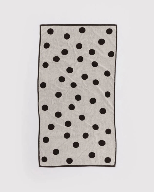 Serviette de Bain Baggu Cream and Black Polka Dot - Ex-voto