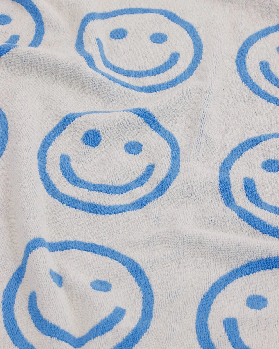 Serviette de Bain Baggu Sky Blue Happy - Ex-voto