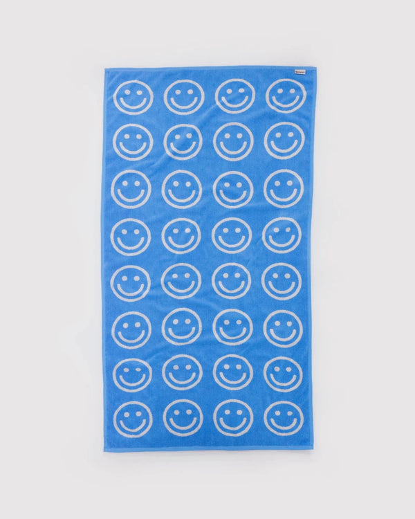 Serviette de Bain Baggu Sky Blue Happy - Ex-voto