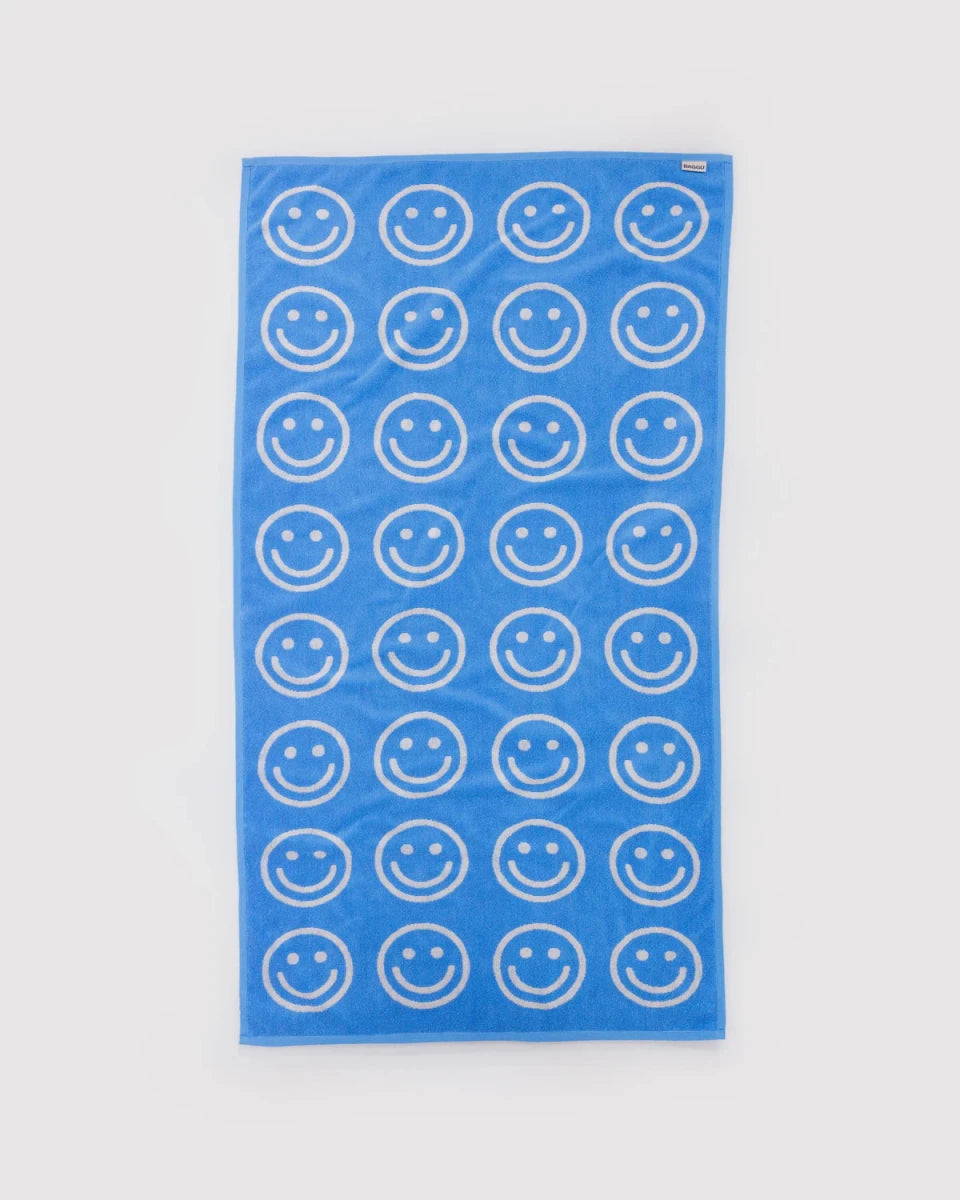 Serviette de Bain Baggu Sky Blue Happy - Ex-voto