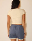 Short Bleu Acier Bailey Rose - Ex-voto
