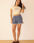 Short Bleu Acier Bailey Rose - Ex-voto
