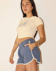 Short Bleu Acier Bailey Rose - Ex-voto