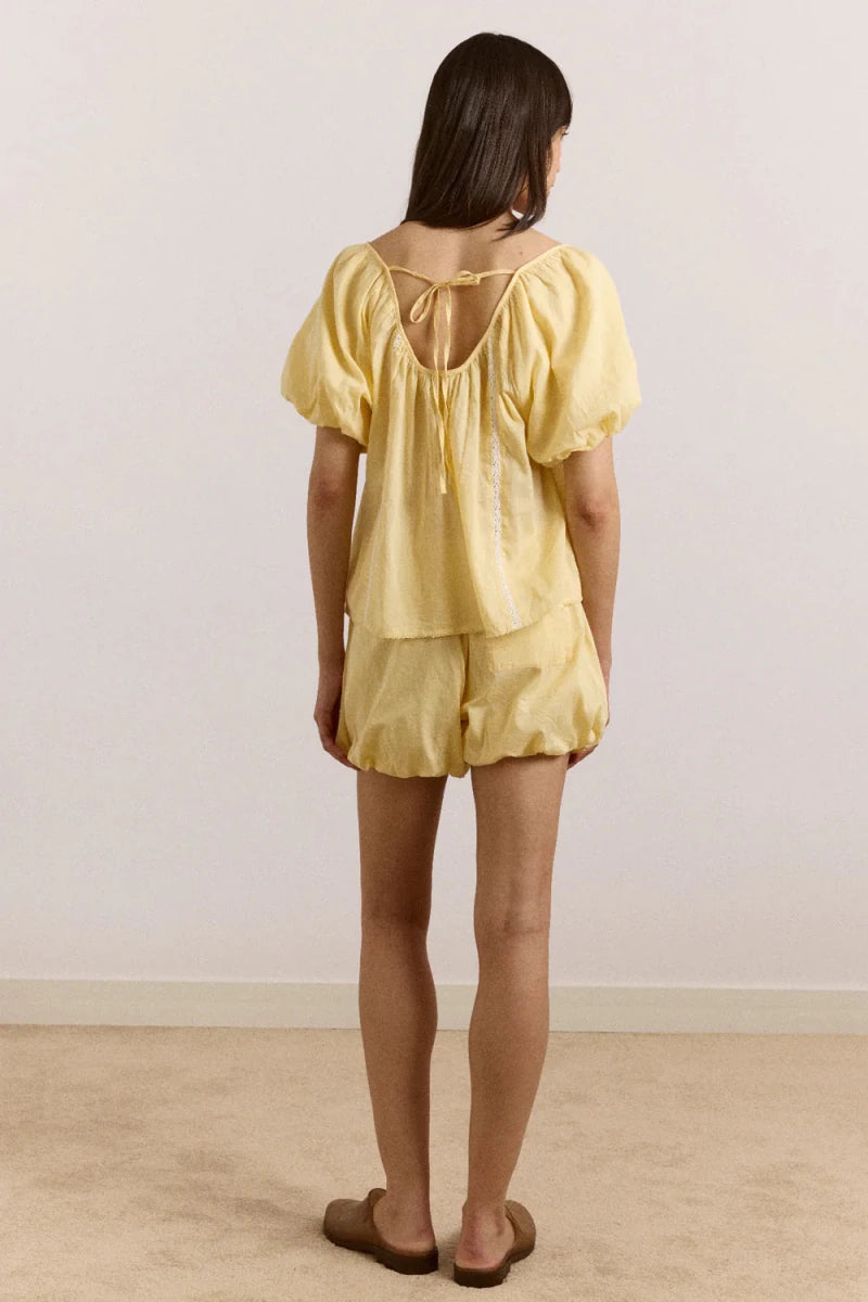 Short Maura Jaune Beurre Damson Madder - Ex - voto