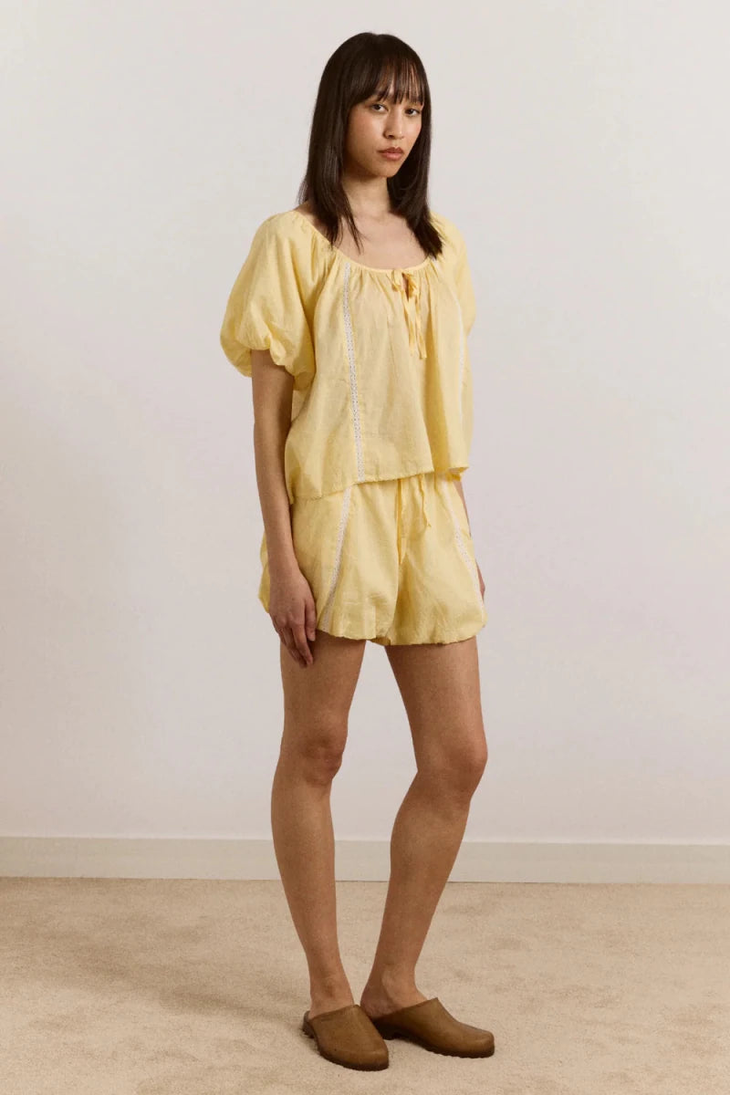 Short Maura Jaune Beurre Damson Madder - Ex - voto
