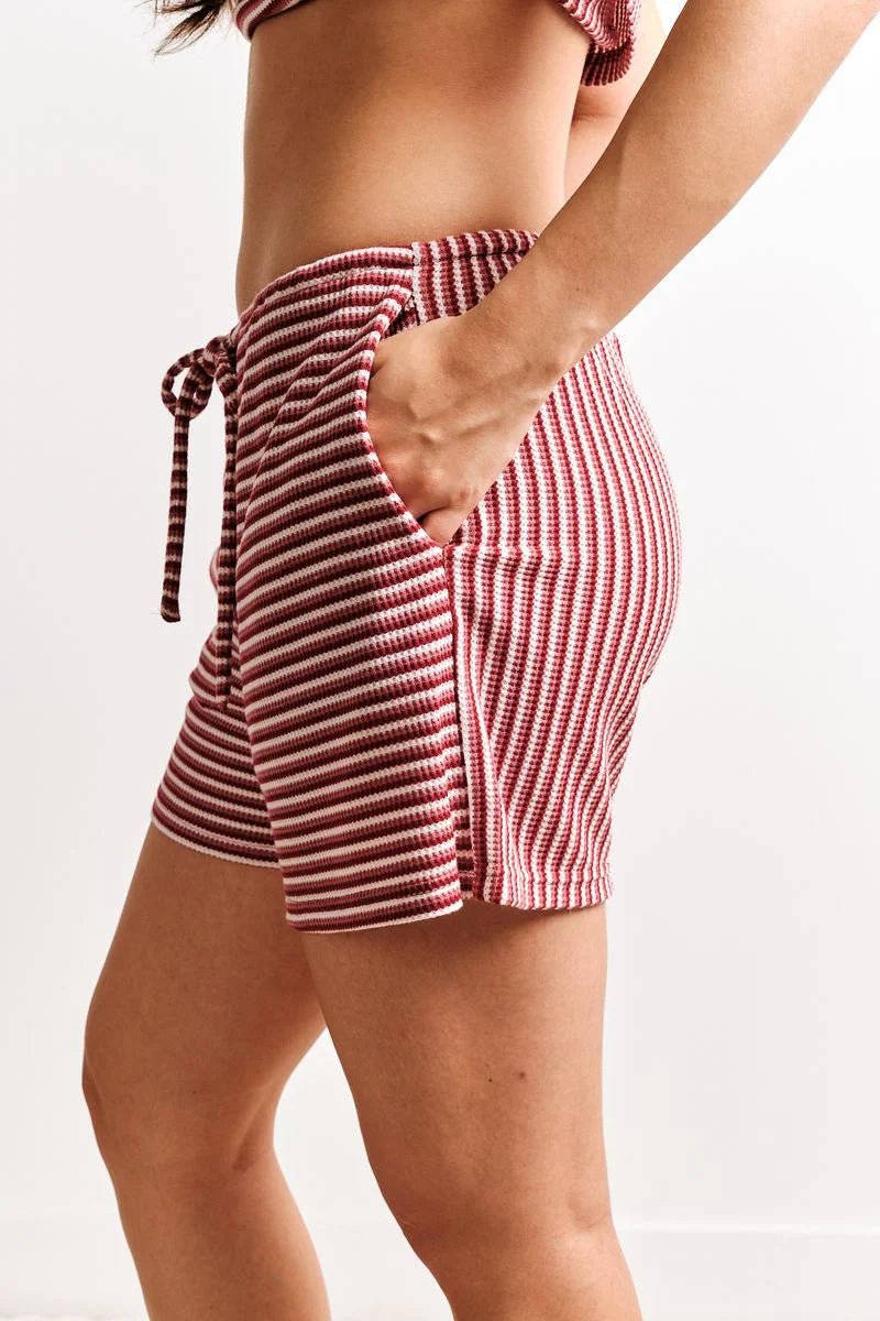 Short Rayé Chloé Dégradé Rouge Kuwalla - Ex - voto