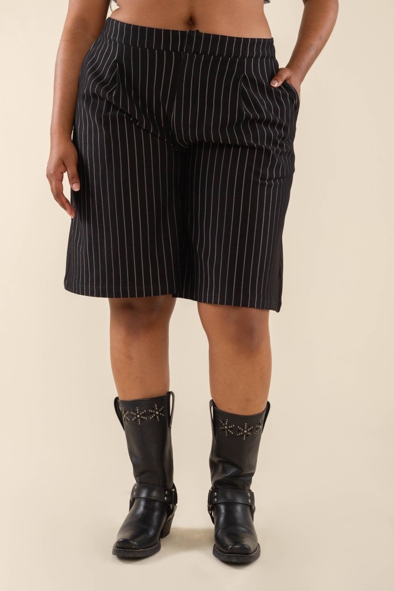 Short Rayé Noah Noir et Blanc NLT SOLDE - Vente Finale - Ex - voto