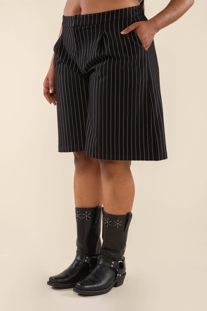 Short Rayé Noah Noir et Blanc NLT SOLDE - Vente Finale - Ex - voto