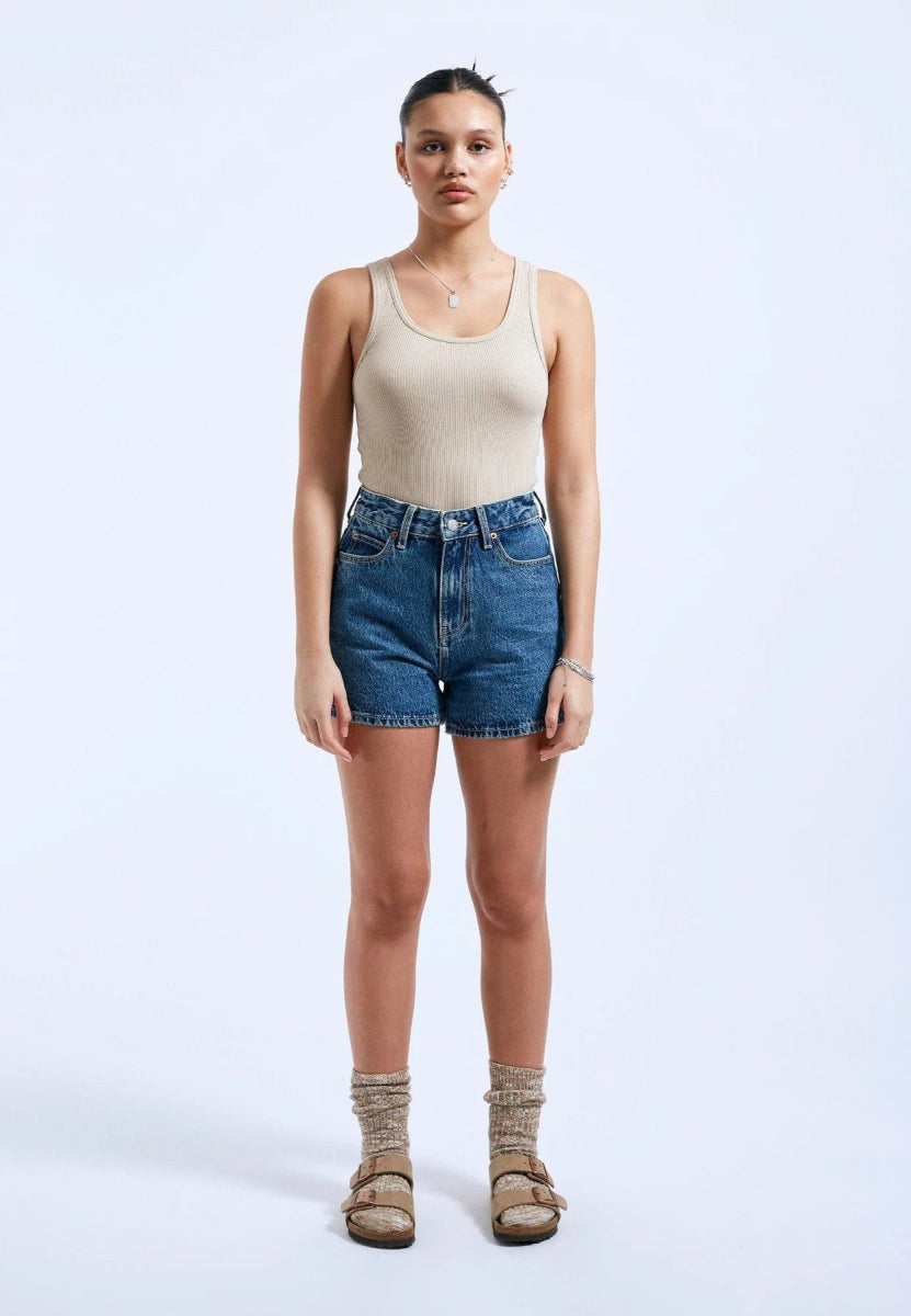 Shorts Nora Dr Denim Mid Retro - Ex - voto