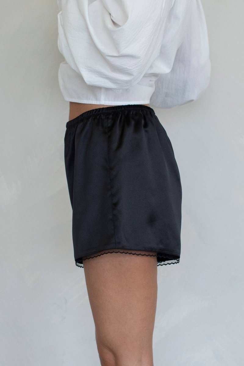 Shorts Satin Aris Noir Things Between - Ex - voto