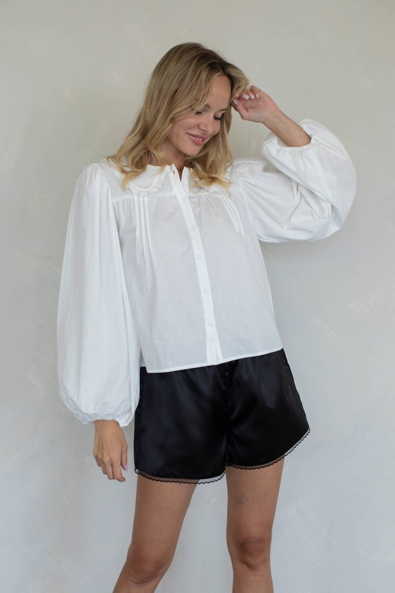 Shorts Satin Aris Noir Things Between - Ex - voto