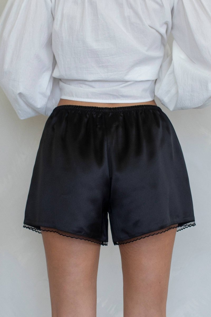 Shorts Satin Aris Noir Things Between - Ex - voto