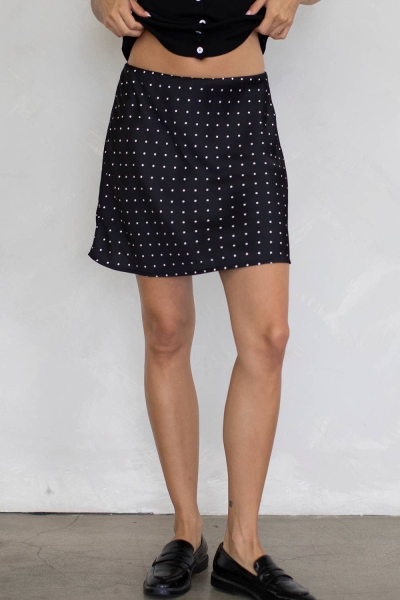 Skort Cami Noire à Pois Things Between - Ex - voto