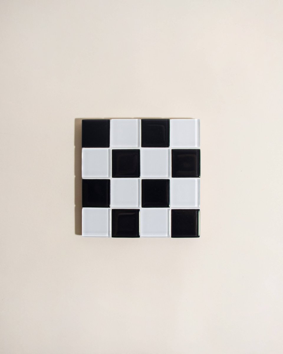 Sous - Verre Tuiles Noir et Blanc Subtle Art Studios - Ex - voto