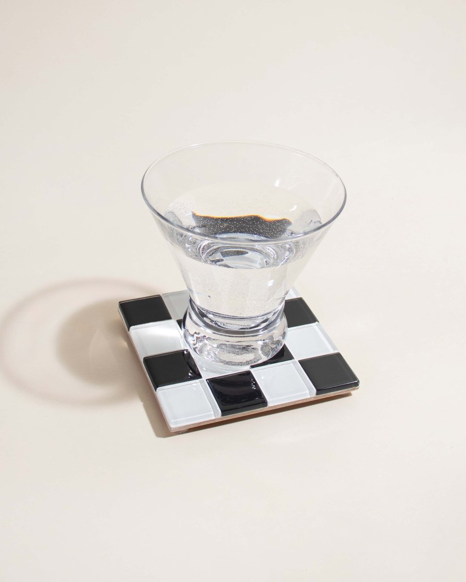 Sous - Verre Tuiles Noir et Blanc Subtle Art Studios - Ex - voto
