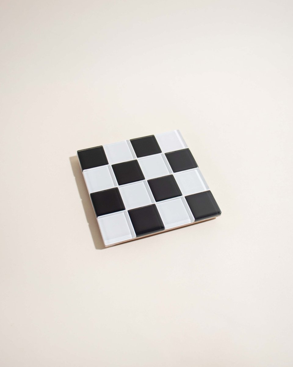 Sous - Verre Tuiles Noir et Blanc Subtle Art Studios - Ex - voto