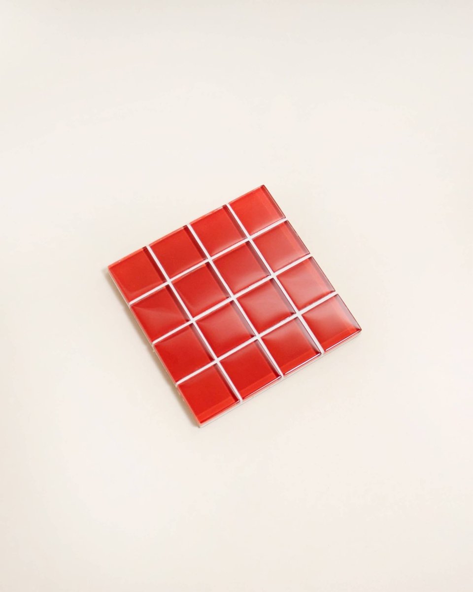 Sous - Verre Tuiles Rouge Subtle Art Studios - Ex - voto