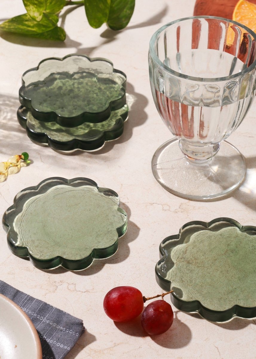 Sous - Verres Daisy Verts Rosha L. (Ensemble de 4) - Ex - voto